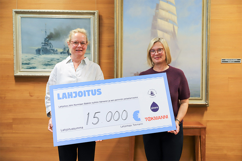 Tokmanni John Nurmisen Säätiö lahjoitus Pisara Itämeren puolesta 2025